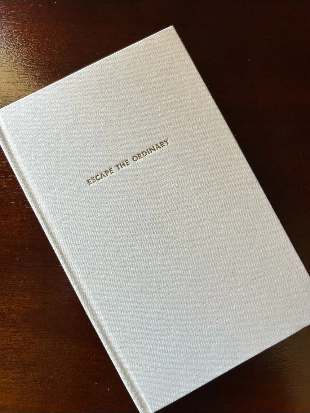 Kate Spade “Escape the Ordinary” White Linen Journal